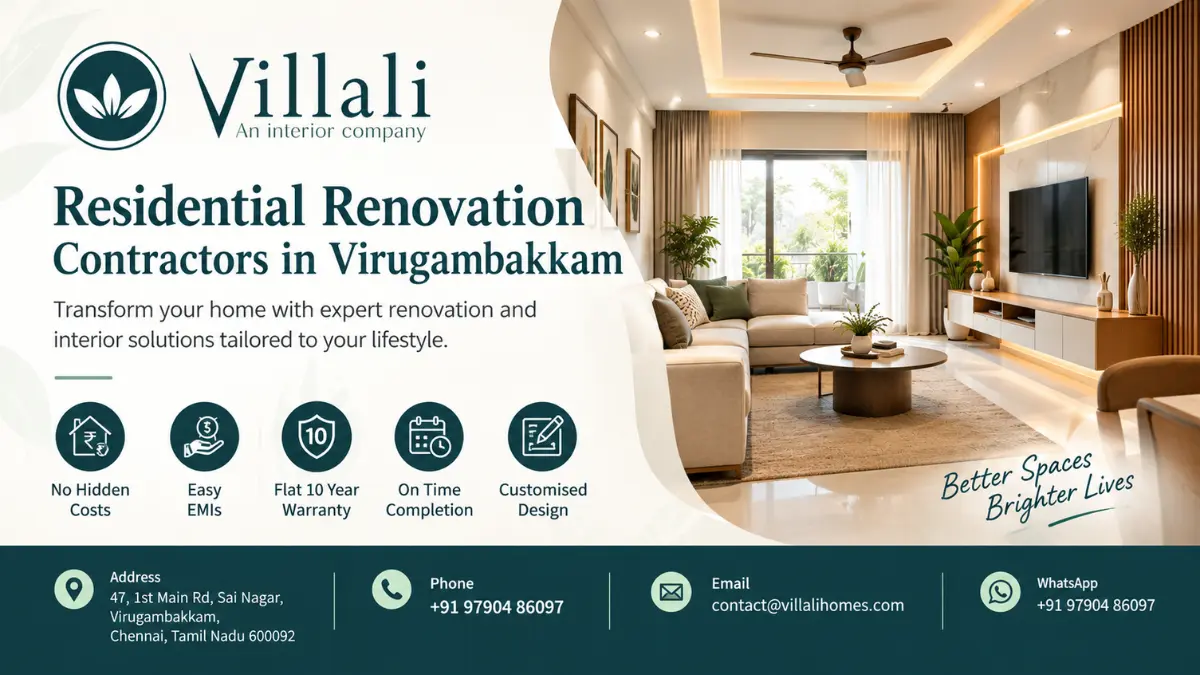 Residential Renovation Contractors in Virugambakkam