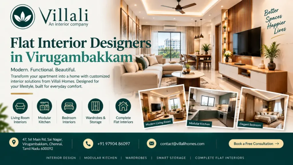 Flat Interior Designers in Virugambakkam